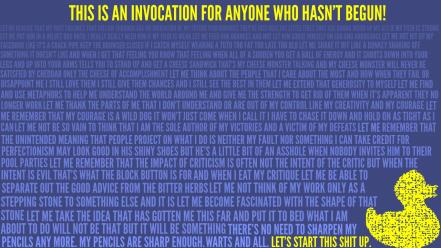 Typography inspirational ze frank invocation ducky wallpaper