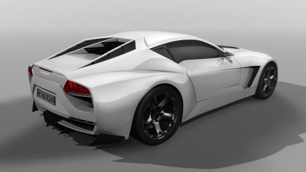 White design lamborghini concept art rearview 2009 toro wallpaper