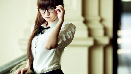 Women glasses asians wallpaper