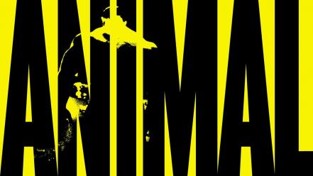 Typography black and yellow strong wallpaper