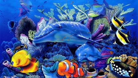 Fish artwork wallpaper