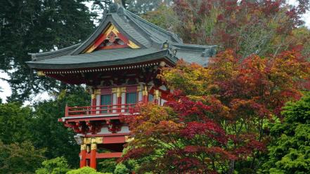 Garden japanese california san francisco gate temple wallpaper