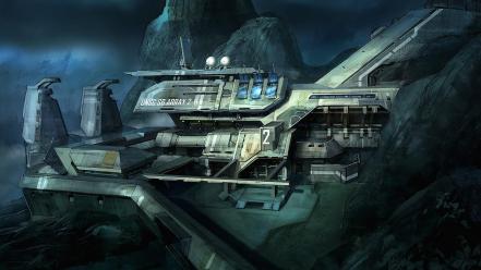 Halo buildings concept art artwork bungie reach wallpaper