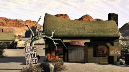 Love desert shack wallpaper