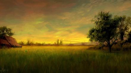 Nature horizon artwork master piece wallpaper