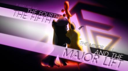 Silhouette typography my little pony octavia wallpaper
