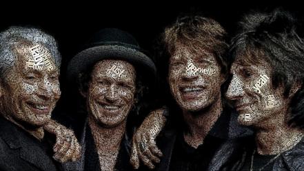 Stones artwork bands typographic portrait juan osborne wallpaper
