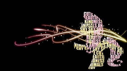 Typography my little pony fluttershy wallpaper