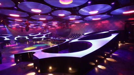 Design bar lighting night club neon lounge wallpaper