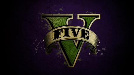 Grand theft auto v gta logo wallpaper