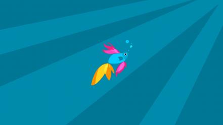 Minimalistic fish digital art artwork windows 8.1 wallpaper