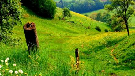 Mountains landscapes nature grass wallpaper