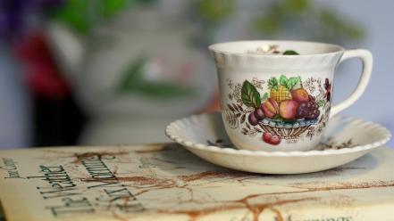 Tea cups healthy drinking wallpaper