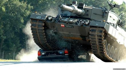 Austria austrian armed forces leopard 2 cars crush wallpaper