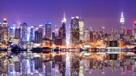 City night skyline wallpaper