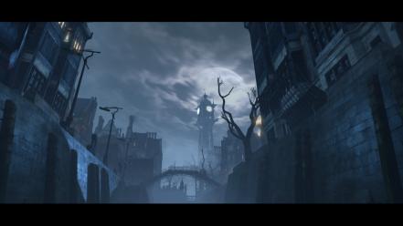 Dishonored blue game water wallpaper
