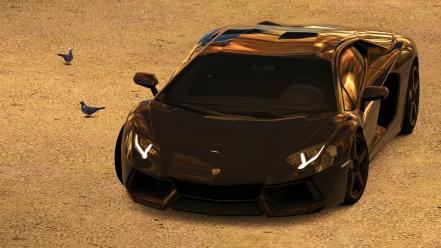 Gt5 lamborghini aventador cars engines pigeons wallpaper