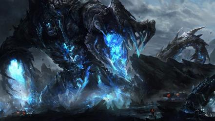 Kaiju pacific rim clouds dark monsters wallpaper