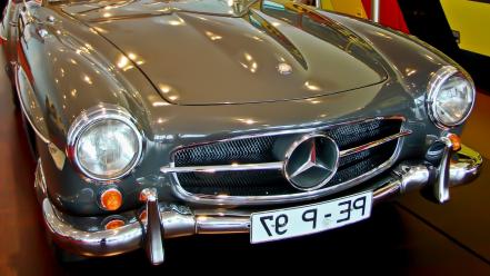 Mercedes-benz cars gray old vehicles wallpaper