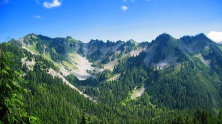 Olympic national park washington state blue clouds wallpaper