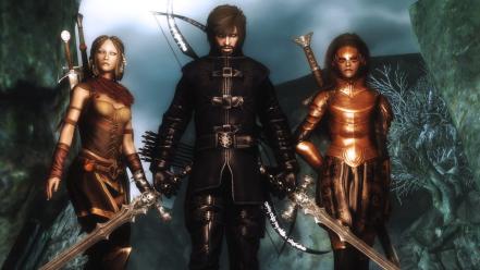 Skyrim vampire hunter bow (weapon) witch swordmaster wallpaper