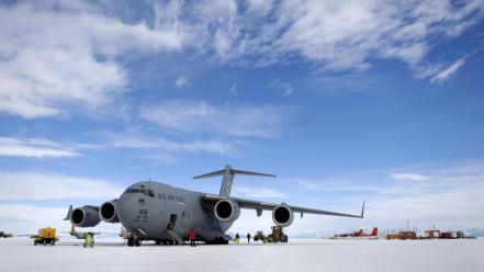 Antarctica boeing c-17 globemaster usaf us air force wallpaper