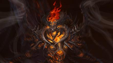 Artwork chains demons fantasy art skulls wallpaper