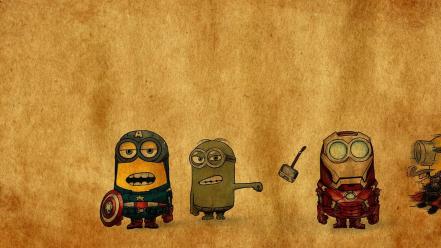 Avengers despicable me hulk iron man thor wallpaper