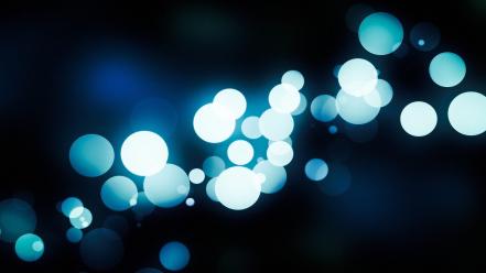 Blue bokeh lights wallpaper