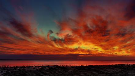 Clouds landscapes skies sunset wallpaper
