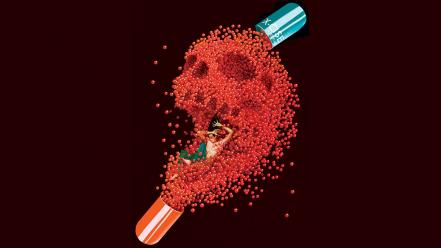Death legion pills skulls wallpaper