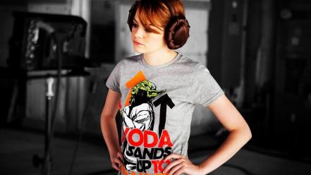 Emma stone star wars faces portraits redheads wallpaper