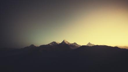 Landscapes minimalistic mountains wallpaper