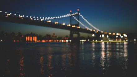York city bokeh bridges out of focus wallpaper