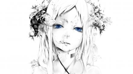 Blue eyes white wallpaper