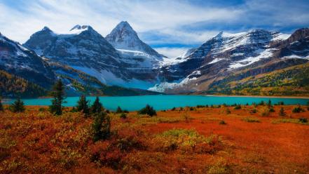 British columbia canada mount assiniboine autumn clouds wallpaper