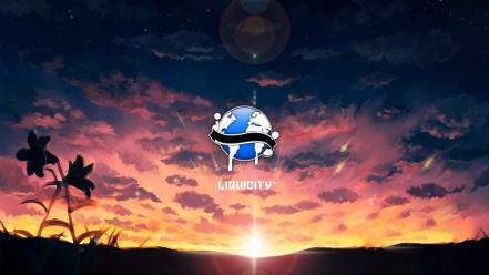 Drum and bass liquicity paintings sunset wallpaper