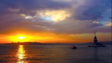 Istanbul kiz kulesi turkey bosphorus cities wallpaper