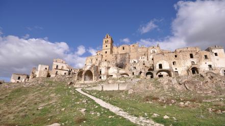 Italia italy archetecture craco landscapes wallpaper