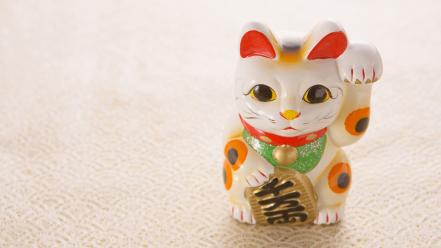 Japan japanese traditions maneki neko cats views wallpaper