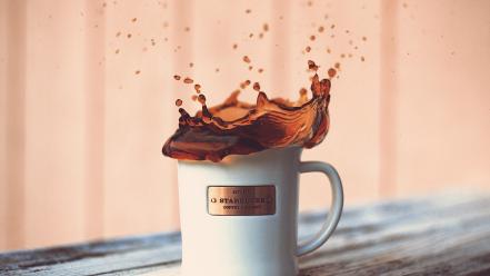 Starbucks coffee cups splashes wallpaper