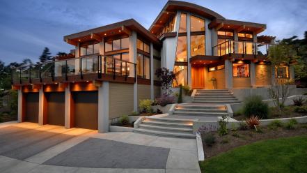 Style exterior houses indoors interior wallpaper