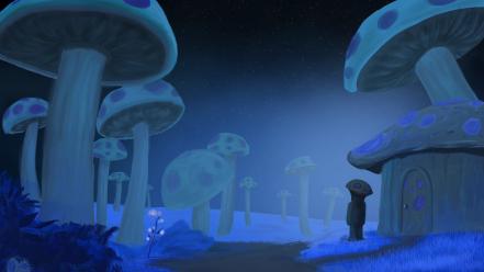 Terraria artwork mushrooms wallpaper