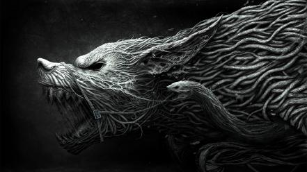 Abstract wild animal wallpaper