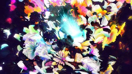 Artwork colors digital art floral flowers wallpaper