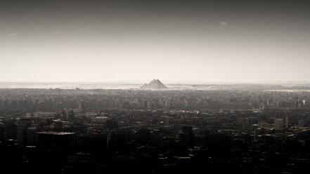 Cairo egypt buildings cities monochrome wallpaper