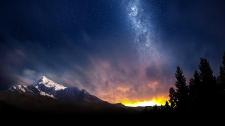 Swiss alps at night wallpaper