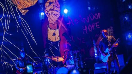 The stone age band concert drum set wallpaper