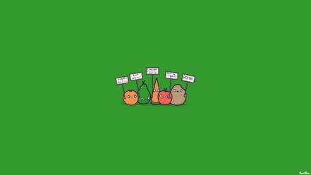 Threadless tomato carrots food fruits wallpaper