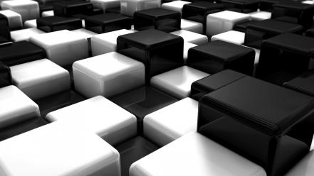 3d black white wallpaper